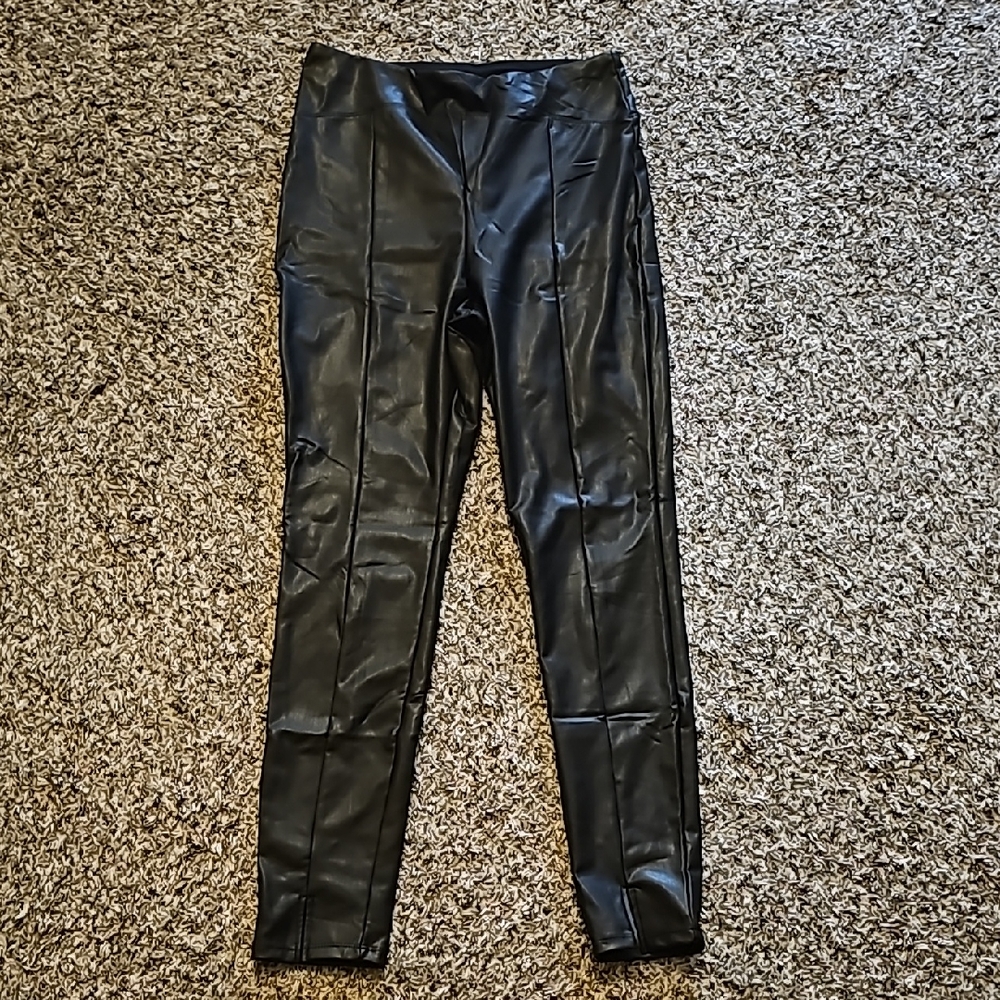 Black Faux Leather Leggings